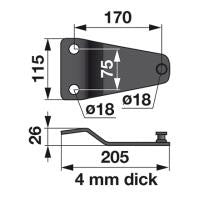 Messerhalter 153784408 zu Sip Trommelmäher – Halter für Trommelmähwerk Ersatzteil