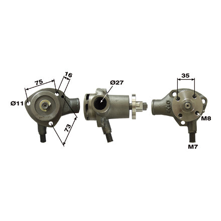 Wasserpumpe 12130060090 mit Dichtung zu Steyr – Wasserpumpen Ersatzteil