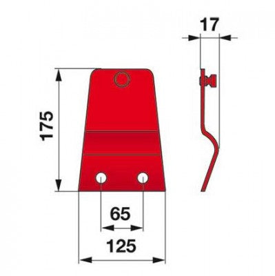 Messerhalter L 175 mm, für große Trommel anstelle von Fella 121146 – Landtechnik Ersatzteil