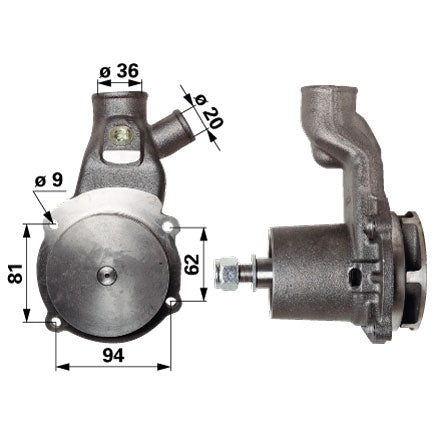 Wasserpumpe 4225108M91 zu Landini – Kühlpumpen Ersatzteil