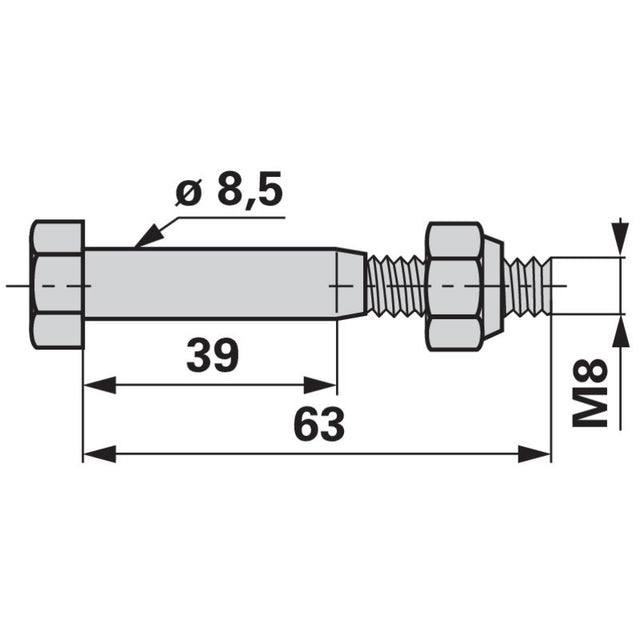 Abscherschraube DC17882 zu John Deere – Schrauben Ersatzteil