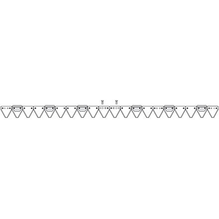 Agria Mähmesser M130 gezahnt DIN80 160 cm – Klingen für Balkenmäher Ersatzteil