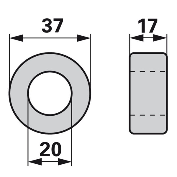 Antriebsrolle AD 37 x ID 20 x L 17 mm anstelle von Reform B564466670 – Sonstiges für Balkenmäher Ersatzteil