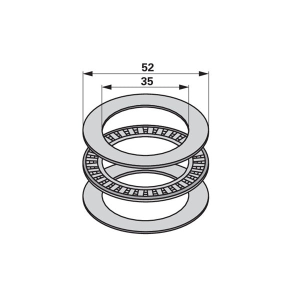 Axial-Nadellager 06215001 zu Deutz-Fahr – Deutz Ersatzteile Ersatzteil