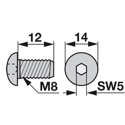 Spezialschraube M8 x 12 311.210130 zu BCS – Schrauben Ersatzteil