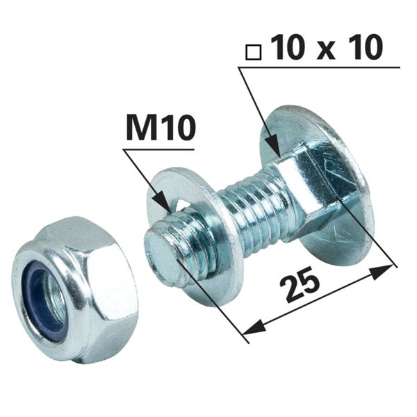 Befestigungsschraube M10 x 25 mm anstelle von Mengele 001847 – Schrauben Ersatzteil