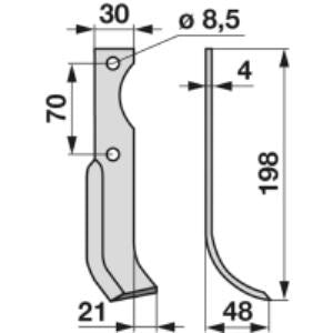 Bogenmesser rechts zu Agria 616112