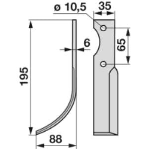 Bogenmesser links zu Ferrari 63195