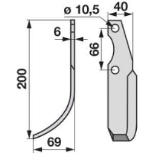 Bogenmesser links zu Grillo 21386