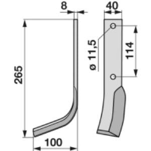 Bogenmesser links zu Howard 9941