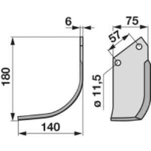 Bogenmesser links zu Howard 9953