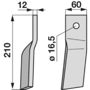 Fräsmesser links zu Howard 184215