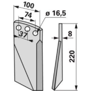Fräsmesser rechts zu Kuhn 52325200