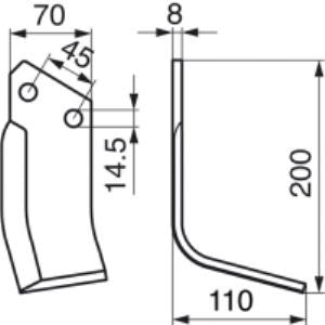 Winkelmesser rechts zu Maletti-Kverneland 0100079
