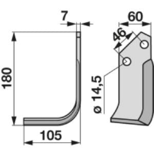 Winkelmesser links zu Maletti-Kverneland 1300080