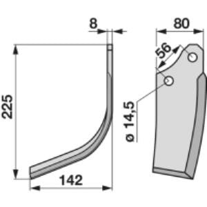 Bogenmesser links zu Maschio 01110427
