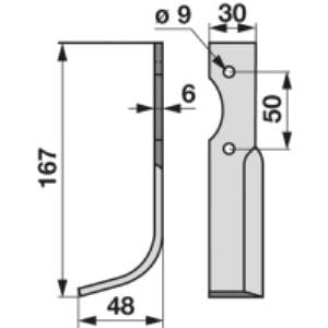 Bogenmesser links zu M.E.A.A.T. 30 x 6