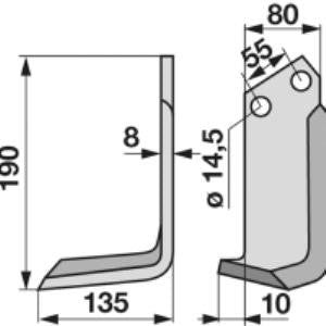 Winkelmesser links zu Nardi 8C 5003
