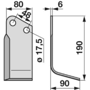 Winkelmesser rechts zu Proland-Agromex 1500.62.001-2