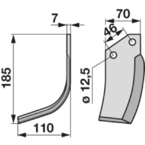 Bogenmesser links zu Muratori 12000500