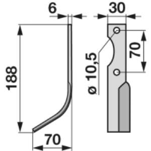 Bogenmesser links zu S.E.P 30 x 6