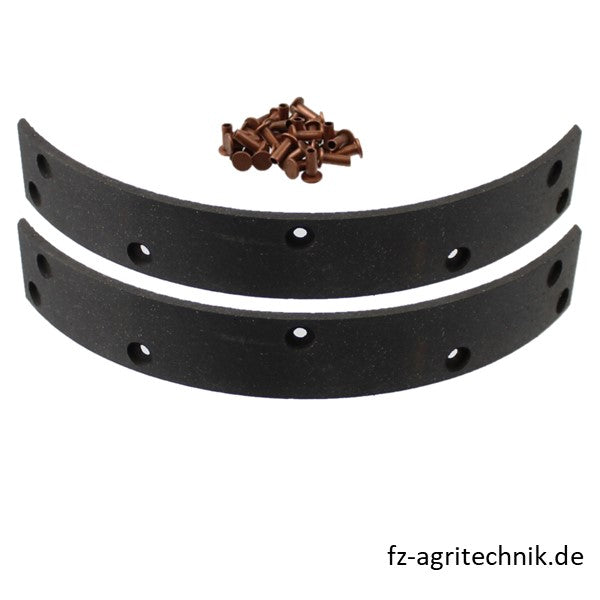 Bremsbelagsatz 240 x 30 x 4 mm - 7-Loch Handbremse Hanomag – Landtechnik Ersatzteil
