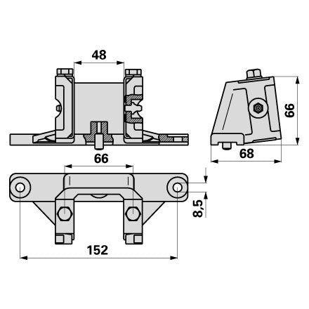 Bucher Messerkopf komplett LA= 152 mm H150.055.220 – Balkenmäher Ersatzteil