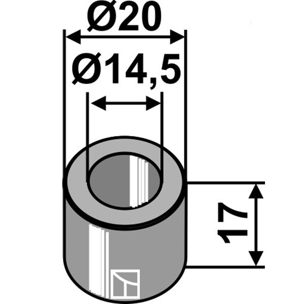 Buchse 3000553 zu Agromec Mulcher - Variante 1 – Buchsen Ersatzteil