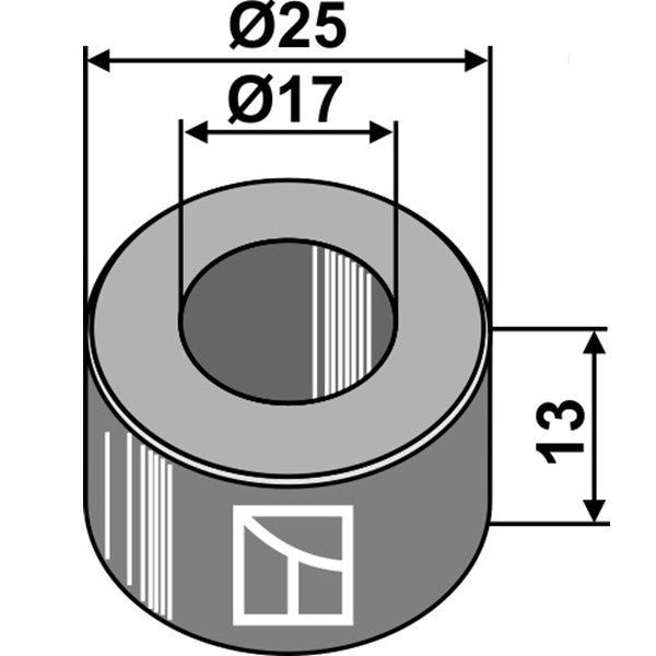 Buchse JX136263 zu Kuhn Mulcher – Sonstiges für Mulcher Ersatzteil