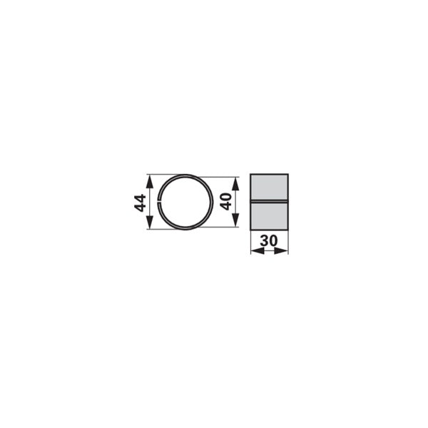 Buchse AD 44 x ID 40 x L 30 mm, innen anstelle von Pöttinger 410.186 – Ladewagen Ersatzteil