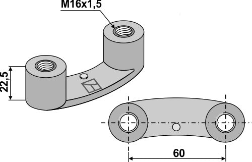 Bügelmutter - M16x1,5 D12607 zu Alpego