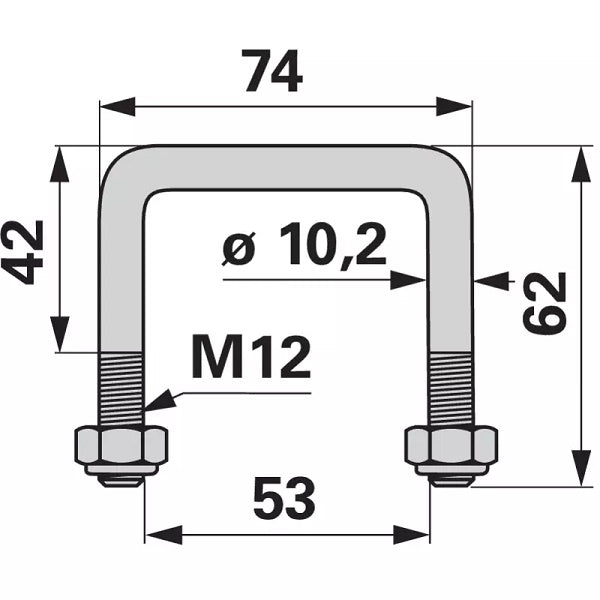 Bügelschraube - M12 – Schrauben Ersatzteil