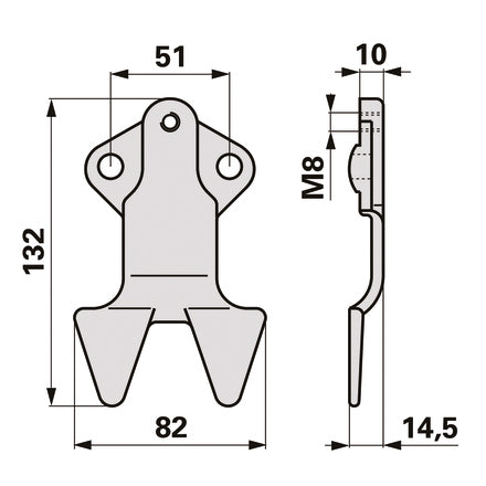 Casorzo Messerhalter 20863 – Halter für Balkenmäher Ersatzteil