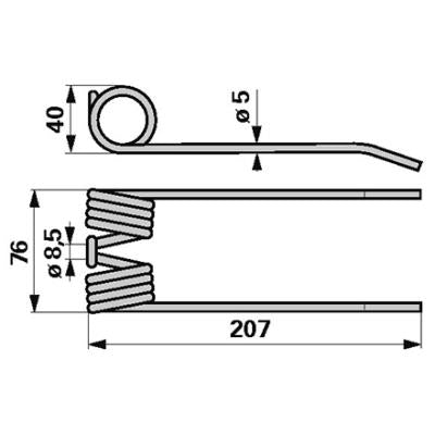 Pick-Up Zinke 807297.2 zu Claas – Zinken Ersatzteil