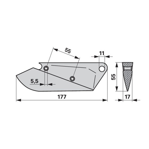 Drillschare zu Hassia 3378100 – Landtechnik Ersatzteil