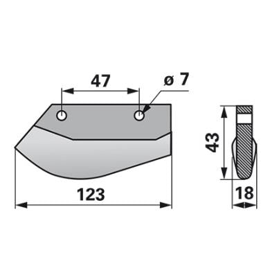Drillschar 903028 zu Kverneland – Drill Schare Ersatzteil