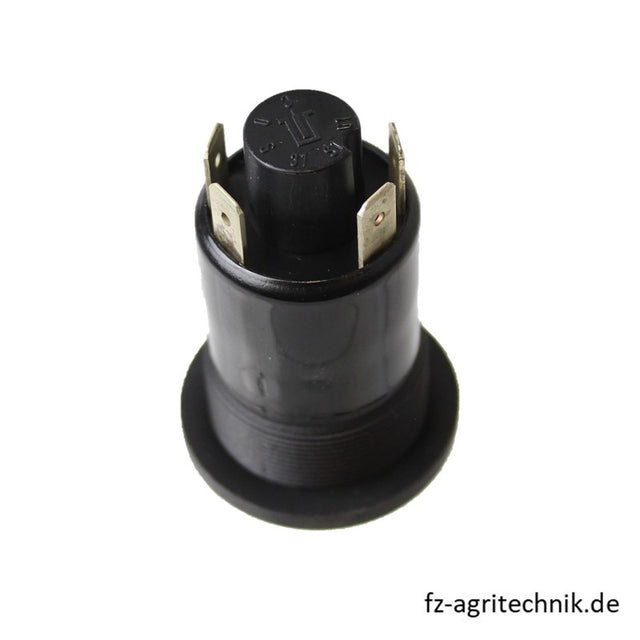Druckknopfschalter Taster grün für Waschanlage - 4 Flachstecker-Anschlüsse