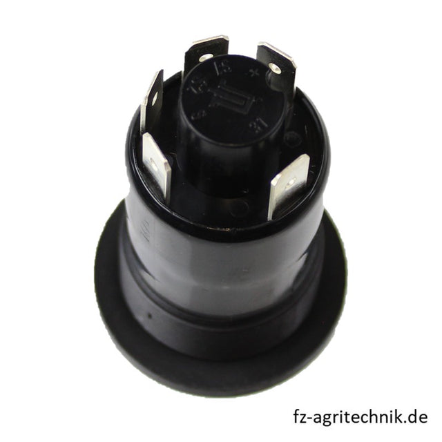 Druckknopfschalter blau für Fernlicht - 5 Flachstecker Anschlüsse