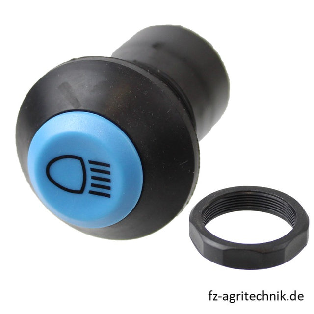 Druckknopfschalter blau für Fernlicht - 5 Flachstecker Anschlüsse – Schalter für Traktor Ersatzteil