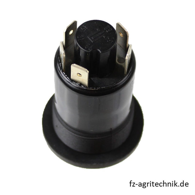 Druckknopfschalter grün für Licht - 5 Flachstecker Anschlüsse