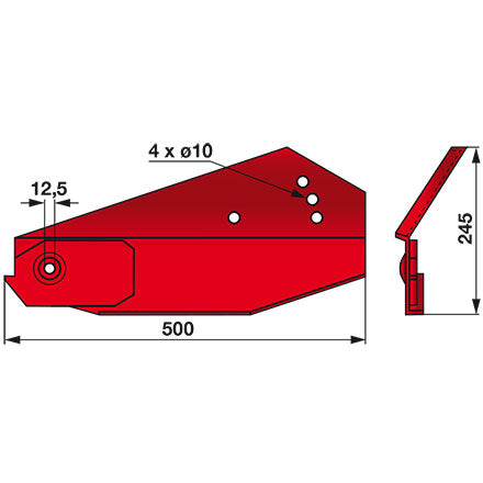 Agria Schwadblech rechts lose ohne Kugelspanner 600375 – edit Ersatzteil