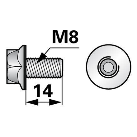 Flanschschraube M8 x 14 mm, DIN 6921 ESM 5620800