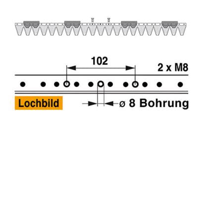 Mähmesser 107 cm Esm 248.0700 mit 21 Klingenspitzen – Messer für Balkenmäher Ersatzteil