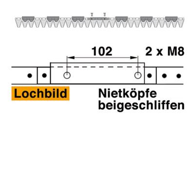 Mähmesser 137 cm Esm 249.0100 mit 27 Klingenspitzen – Klingen für Balkenmäher Ersatzteil