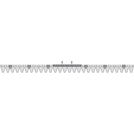 Mähmesser L 142 cm, 28 Klingen, glatt, ESM 2510280 - Variante 1 – Balkenmäher Ersatzteil