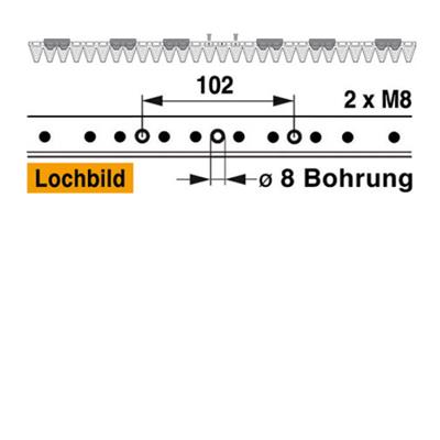Mähmesser 148 cm Esm 248.0730 mit 29 Klingenspitzen – Messer für Balkenmäher Ersatzteil