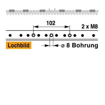 Mähmesser 168 cm Esm 248.0740 mit 33 Klingenspiten – Klingen für Balkenmäher Ersatzteil