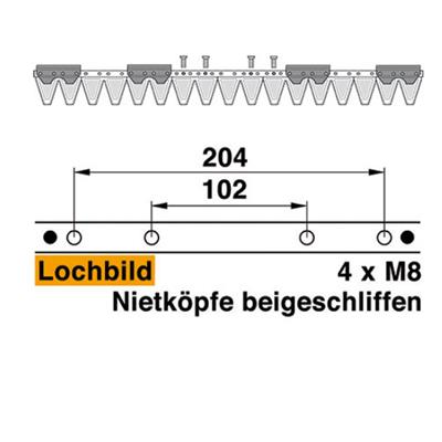 Mähmesser 87 cm Esm 248.0960 mit 17 Klingenspitzen – Balkenmäher Ersatzteil