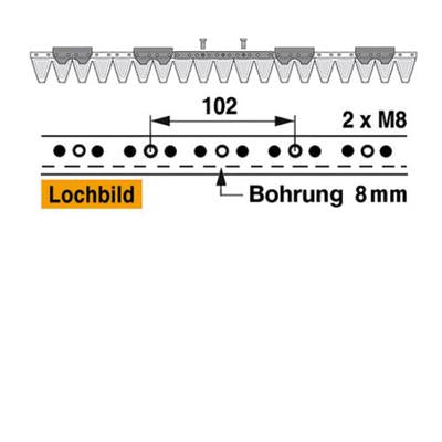 Mähmesser 97 cm Esm 249.0390 mit 19 Klingenspitzen – Balkenmäher Ersatzteil