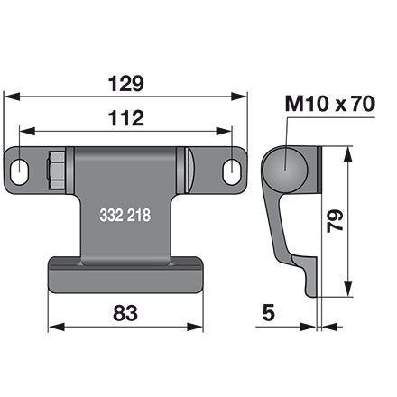 Messerhalter kpl. L 79 mm ESM 2670800 – Halter für Scheibenmähwerk Ersatzteil
